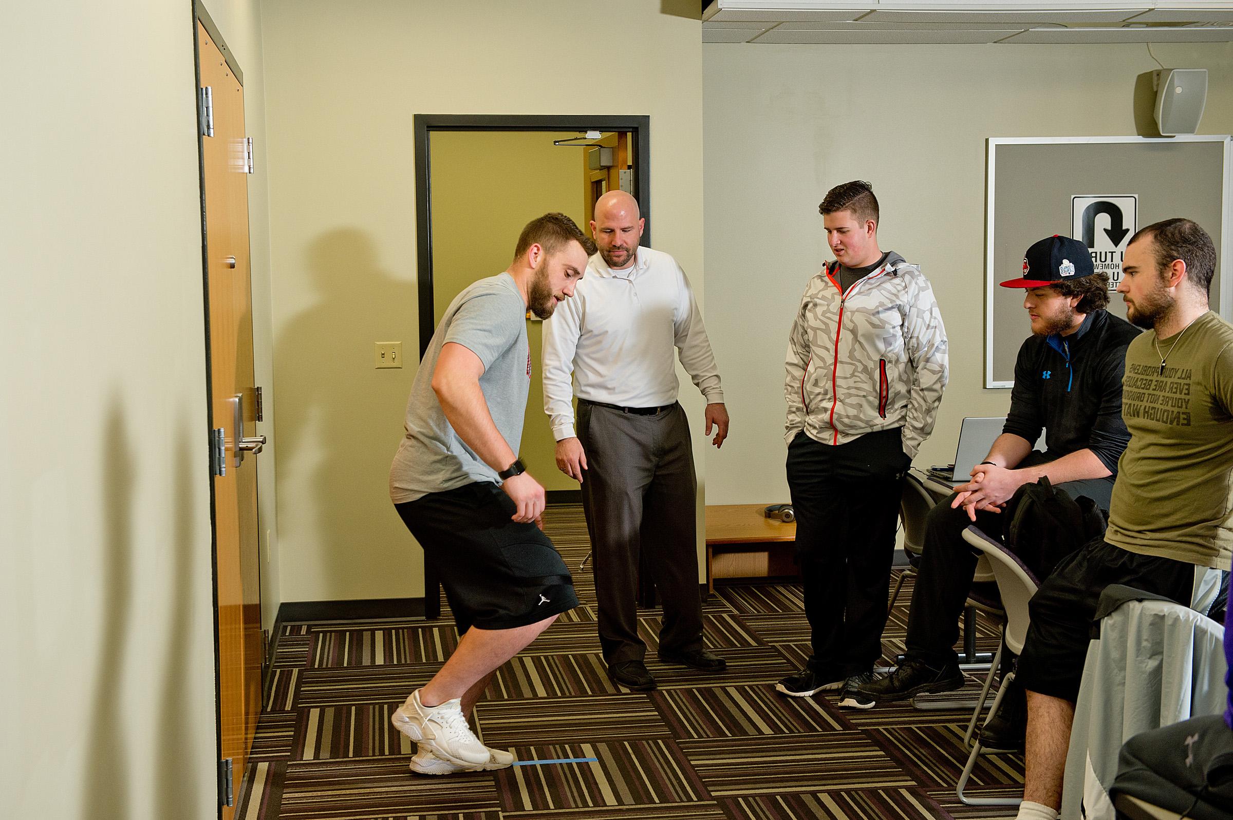 Students participating in a classroom activity 